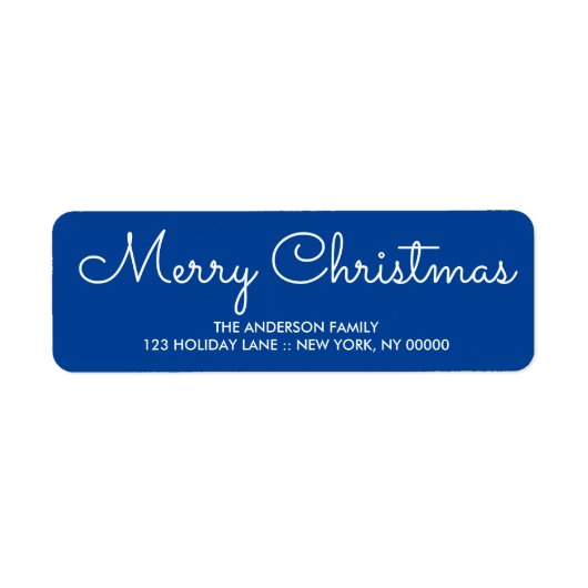 赤エレガントクリスマス差出人住所 ラベル (正面)