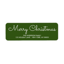 赤エレガントクリスマス差出人住所