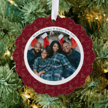 赤エレガントクリスマス&ハッピーニューイヤー2枚