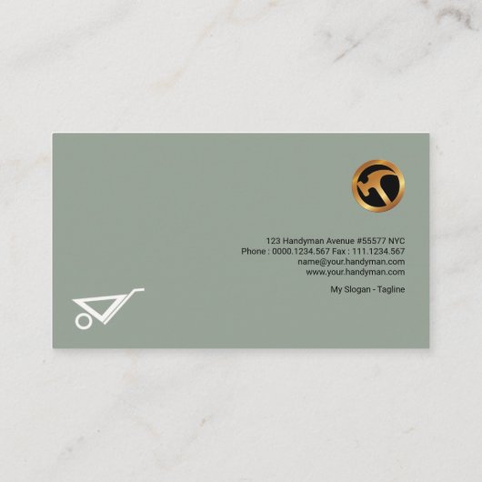 赤エレガントグランジスタイリッシュ金ゴールドランプシェード 名刺 (裏面)