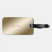 赤エレガントグリッターハイヒール-パーソナライズされた ラゲッジタグ (裏面横)