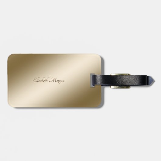 赤エレガントグリッターハイヒール-パーソナライズされた ラゲッジタグ (裏面横)