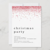 赤エレガントグリッターパーティー 招待状 (正面)