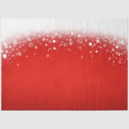 赤エレガントグリッターホワイトスノーフレークスクリスマス 薄葉紙