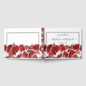 赤エレガントケシフローラ結婚ズ ゲストブック (全面)