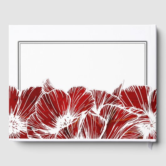 赤エレガントケシフローラ結婚ズ ゲストブック (裏面)