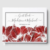 赤エレガントケシフローラ結婚ズ ゲストブック (正面)