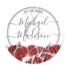 赤エレガントケシ結婚の花