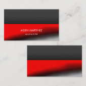 赤エレガントスタイリッシュダークグレープロフェッショナル 名刺 (正面/裏面)