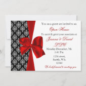 赤エレガントスタイリッシュ企業のパーティの招待状 招待状 (正面)