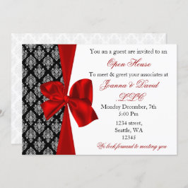 赤エレガントスタイリッシュ企業のパーティの招待状 招待状