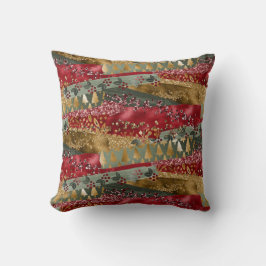 赤エレガントスタイリッシュ緑の金ゴールド クッション