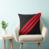 赤エレガントストライプ色 クッション (椅子)