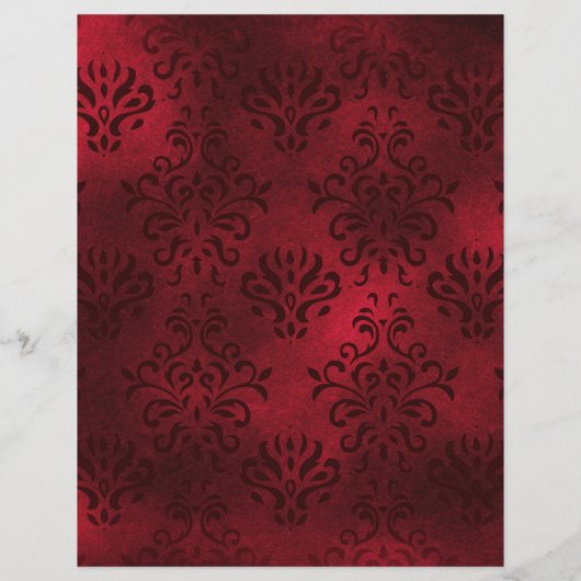 赤エレガントダマスクブックエフェメラ (裏面)