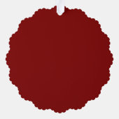 赤エレガントトナカイカスタムメリークリスマス オーナメントカード (裏面)