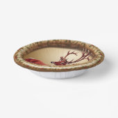 赤エレガントトナディアムース金ゴールド雪メリークリスマス ペーパーボウル (傾斜あり)