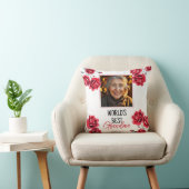 赤エレガントバラおばあちゃんの写真 クッション (椅子)