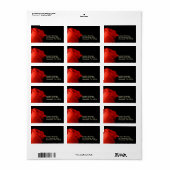 赤エレガントバラのラベル ラベル (フルシート)