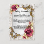 赤エレガントバラの結婚安全対策 エンクロージャーカード (正面)