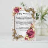 赤エレガントバラの結婚安全対策 エンクロージャーカード (スタンド正面)