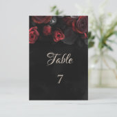 赤エレガントバラゴシック 招待状 (スタンド正面)