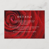 赤エレガントバラフローラの結婚詳細エンクロージャ エンクロージャーカード (正面)