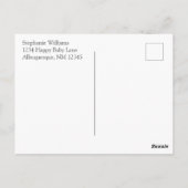 赤エレガントバラフローラ女子第一聖餐式 ポストカード (裏面)