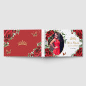 赤エレガントバラフローラ金ゴールドキンセアニェラ写真 ゲストブック (全面)