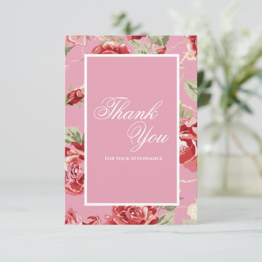 赤エレガントバラフローラ サンキューカード (スタンド正面)