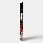 赤エレガントバラ花金ゴールド黒 Case-Mate iPhoneケース (裏面 / 右)