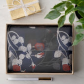 赤エレガントバラ花 薄葉紙 (ギフト)