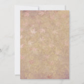 赤エレガントバラ落下葉ブライダルシャワー 招待状 (裏面)