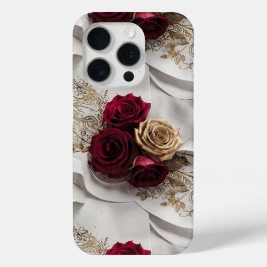 赤エレガントバラ金ゴールド#7 Case-Mate iPhoneケース (裏面)