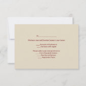 赤エレガントバラ&クリーム牡丹 出欠カード (裏面)