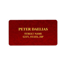 赤エレガントパーソナライズされたと金ゴールドのアドレス