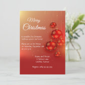 赤エレガントパーティー 招待状 (スタンド正面)