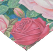 赤エレガントビクトリアンとピンクのバラ | テーブルクロス (アングル)