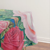 赤エレガントビクトリアンとピンクのバラ | テーブルクロス (インサイチュ)