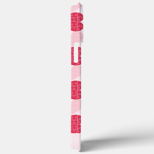 赤エレガントピンクジグソーパズルハートパターン名 Case-Mate iPhoneケース (裏面 / 右)