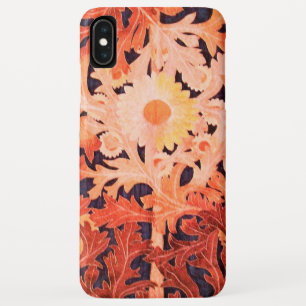 赤エレガントピンクデイジー葉フローラ iPhone XS MAXケース