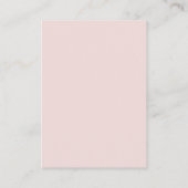 赤エレガントピンク書道レシピカード挿入 エンクロージャーカード (裏面)