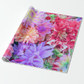 赤エレガントピンク紫オレンジ色の花花束 | ラッピングペーパー (アンロールド)