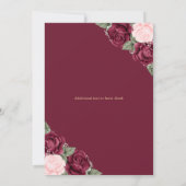 赤エレガントピンク金ゴールド写真追悼会 招待状 (裏面)