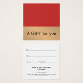 赤エレガントフェイク金ゴールドはっきりしたサロン (正面&裏面)