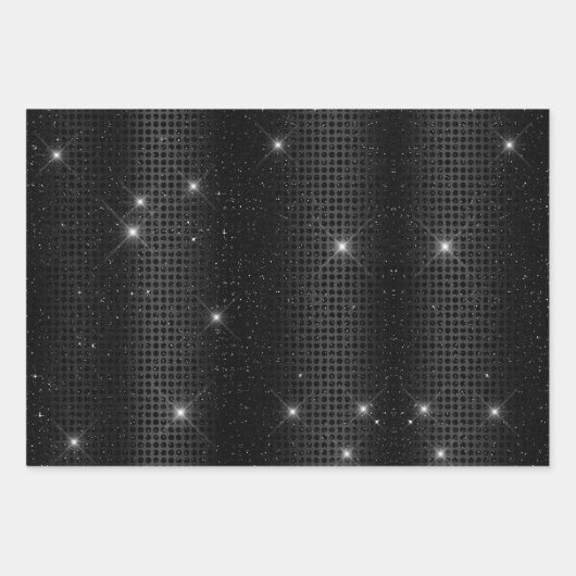 赤エレガントフェイク金ゴールドグリッター大理石 ラッピングペーパーシート (正面3)