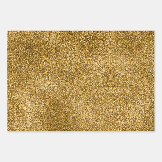 赤エレガントフェイク金ゴールドグリッター大理石 ラッピングペーパーシート (正面2)