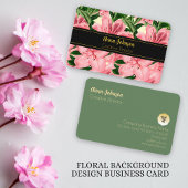 赤エレガントフローラの背パーソナライズされた景 名刺