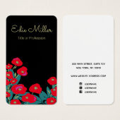 赤エレガントフローラスクリプト (正面&裏面)