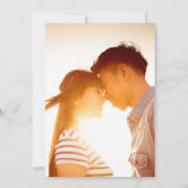 赤エレガントフローラダブル幸せ中国の写真 セーブザデート (裏面)