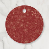 赤エレガントフローラハッピーバレンタインデー円 フェイバータグ (裏面)